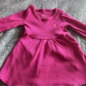GAP Bright Pink Ribbed Baby Long Sleeve Top